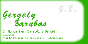 gergely barabas business card